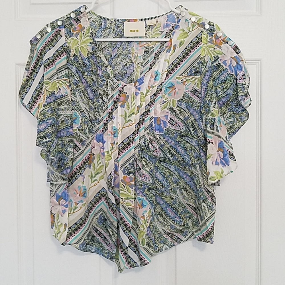 Anthropologie Maeve flowy shirt